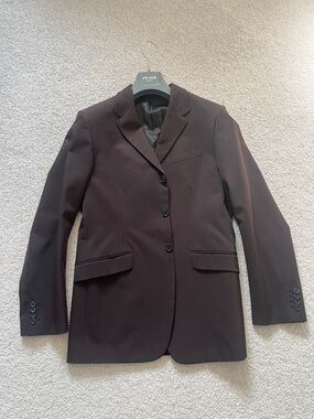 Prada Chocolate Brown Tailored Single-Breasted Blazer